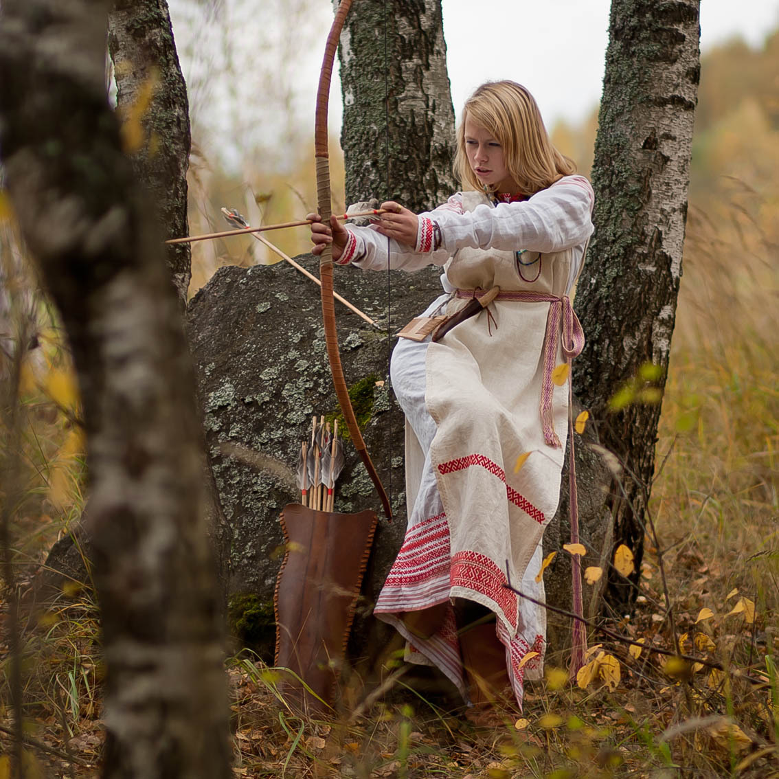 Sexy photo Girls in Slavic costumes in Maua
